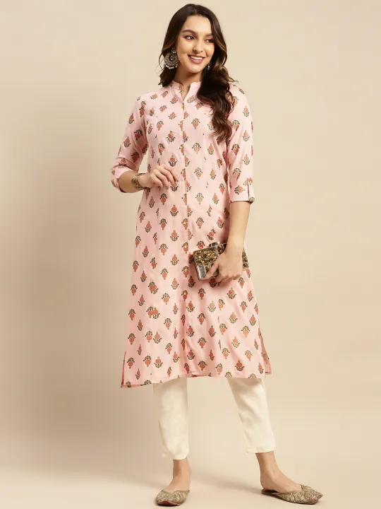 Kiva%20Rayon%20Printed%20Calf%20Length%20A-line%20Kurtha%20for%20Women%20With%20Front%20Button%20Placket%20-%20Image%206