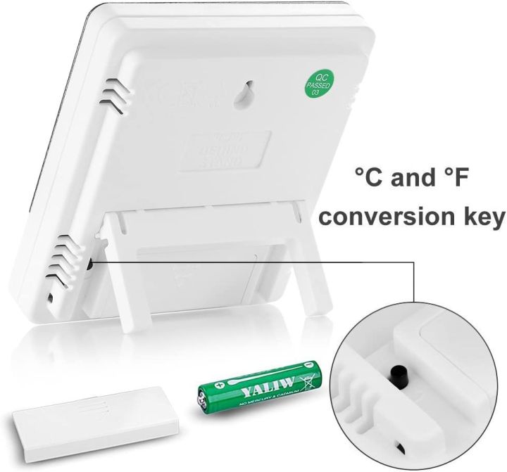 Digital%20Thermometer%20Hygrometer,%20Accurate%20Room%20Temperature%20Gauge%20Humidity%20Monitor%20With%20Alarm%20Clock%20-%20Easy%20To%20Read,%20Max%20/%20Min%20Records,%20Lcd%20Display%20For%20Home%20-%20White%20-%20Image%203