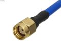 Huadunwen Luxury 1pce RF Connector SMA Male Plug to RP-SMA Male jack RG402 0.141| Coaxial Bule Cable Semi-rigid Flexible Pigtail 4inch~20M. 