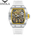 ONOLA brand fashionable business luxury waterproof automatic mechanical men's watch. 