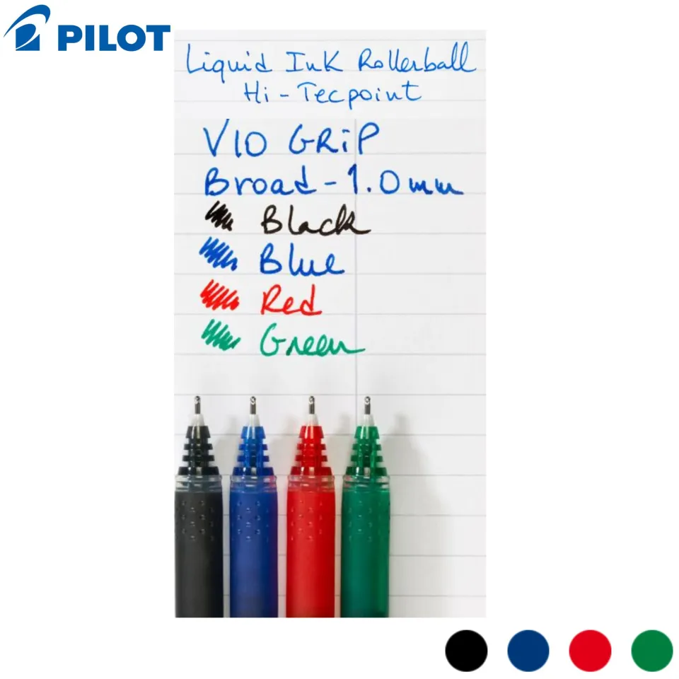 Pilot Hi Tecpoint BXGPN V10 Grip Broad Point Pure Liquid Ink