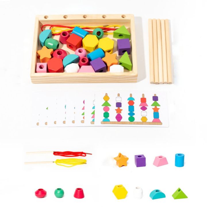 Educational%20Toys%20Geometric%20Color%20Shape%20Cognition%20Toys%20Interactive%20Montessori%20Stacks%20Blocks%20Puzzle%20Game%20Challenges%20DIY%20Wooden%20Beads%20Sequencing%20Toy%20Parent%20Child%20-%20Image%209