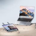 Laptop Stand with Cooling Fans, Aluminum Foldable and Portable Notebook Ventilated Cooling Stand Holder. 