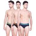 Lux Cozi Men's Cotton Brief Underwear (Pack of 3) (Color & Prints May Vary). 