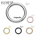 Linguolin Luxury 【New Trend】UOTOP 1PC 6/8/10mm G23 Titanium Hinged Segment Indian Nose Rings Hoop and Studs 16G Septum Clicker Piercing Clip Body Jewelry. 