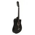Medellin 38” Acoustic Guitar Matt finish with Bag , strap, string and picks (Black). 