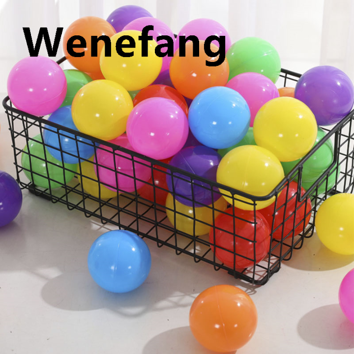 Wenefang 50 Pcs Eco-Friendly Colorful Ball Pit Soft Plastic Ocean Balls Water Pool Ocean Wave Ball Outdoor Toys For Children Kids Baby