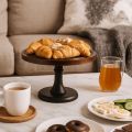 Decorative 8 Inch Wooden Cake Stand High Base Household Fruit Snacks Storage Tray Circular Shape Dessert Pastry Display Stand Party. 