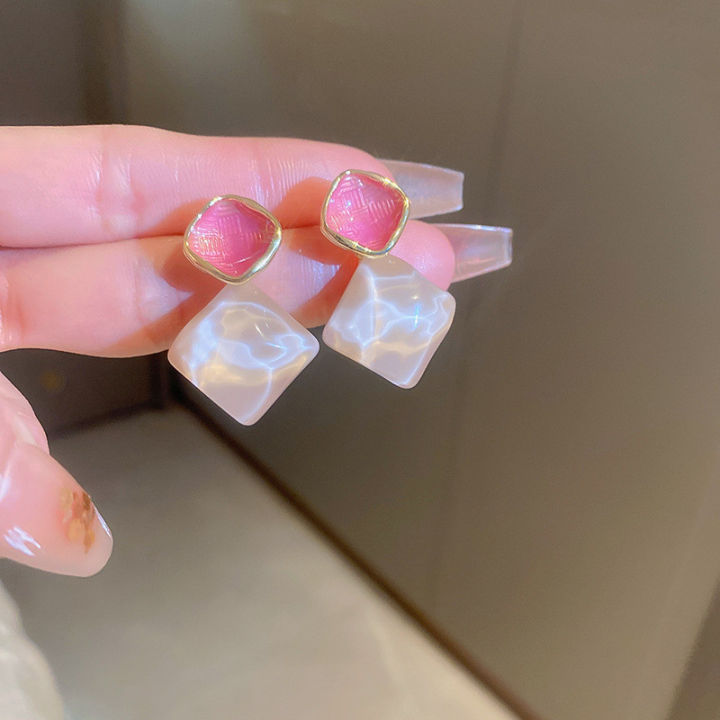 Enacolor%20Fashion%20Crystal%20Sparkling%20Earrings%20for%20Women%20Girl%20Square%20Earing%20Ins%20Accessories%20New%20-%20Image%204