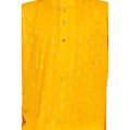 Yellow Cotton Printed Kurta Pyjama Set For Kids. 