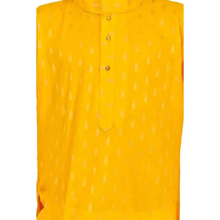 Yellow%20Cotton%20Printed%20Kurta%20Pyjama%20Set%20For%20Kids%20-%20Image%206