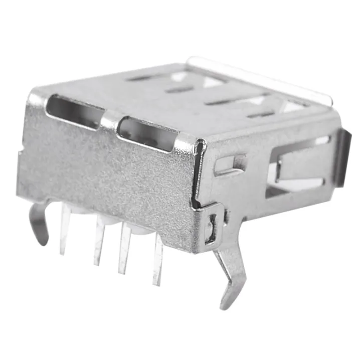 10%20PCS%20USB%20Type-A%20Female%20PCB%20Mount%20Socket%20Plug%20Connector%20Right%20Angle%204%20Pin%20New%20-%20Image%206