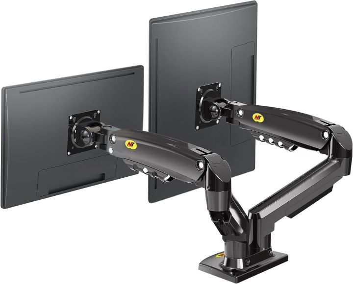 Dual%20Monitor%20ARM%20Desk%20Mount%20NB%20F160%20Full%20Motion%20Swivel%20Computer%20Monitor%20Arm%20For%20Two%20Screens%2017-27%20Inch%20360%20Degree%20Motion%20Heavy%20Duty%20Black%20-%20Image%202