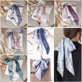 Retro Floral Headband Oil Painting Chinese Style Hair Ribbon Scarf Ribbon Neck Tie. 