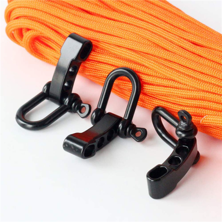 Nullmul%2020Pcs%20Paracord%20Bracelet%20Shackle%20Buckle,%20Bow%20Anchor%20Shackle%20Clasp%20D%20Shackle%20Clip%20Adjustable%20for%20Survival%20Bracelet%20Black%20-%20Image%203
