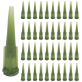 fasdaga 300 Pcs Green Plastic Tapered Pinhead Glue Liquid Dispenser Needles 14G. 