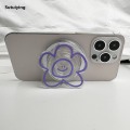 Sutuiying Simple art style flowers Phone Holder Socket Grip For Magsafe Fashion IPhone Mac Samsung Safe Ring Finger Expanding Stand. 