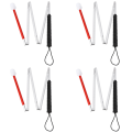 Wurrpopy-4X Aluminum Folding Cane 4-Sec Folding Cane with Rolling Tip for Blind Walking Stick. 