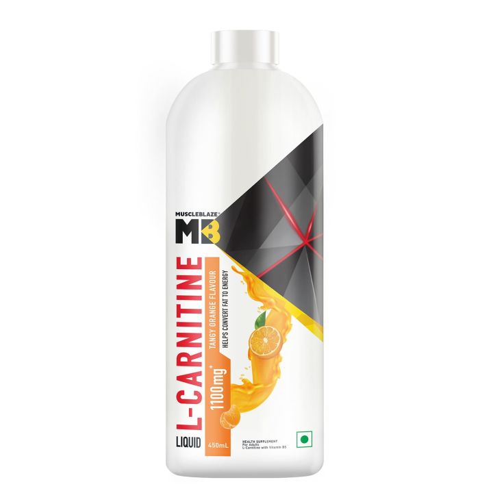 l-carnitine daraz MuscleBlaze Liquid L-Carnitine 1100mg 450ml 30 Servings Orange Flavour  Converts Fat into Energy Pre Workout