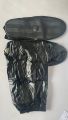 Men's black high top waterproof rain boot cover, motorcycle protective shoe cover with grip. 