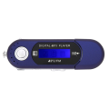 MP3 Player MP3 USB Player with Earphone 8GB, Portable with LCD Screen for Walking Running (Blue). 