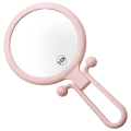 JAERBEE 10X Handheld Magnifier, Double Sided Folding Makeup Mirror, Portable Handheld Mirror with Adjustable Handle(Pink). 
