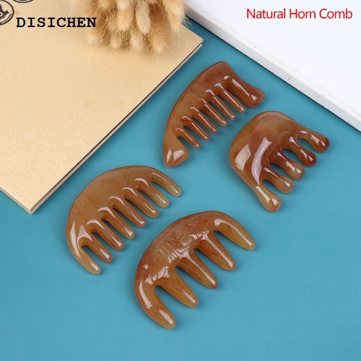 DISICHEN%20Fashion%201Pc%20Natural%20Ox%20Horn%20Pocket%20Comb%20Wide%20Toothed%20SPA%20Massage%20Brush%20Hair%20Care%20Tool%20-%20Image%203