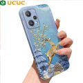 UCUC for Realme 9 Pro / OnePlus Nord CE 2 Lite 5G Back Cover Golden Deer Luxury Glossy Hard Plastic Phone Cases. 