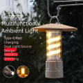 Vertical Lantern LED Camping Lamp Aluminum Alloy Adjustable Folding Lamp Black Hanging Support Flashlight Outdoor. 