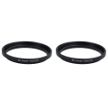 2X Camera 40.5mm to 43mm Metal Step Up Ring Adapter. 