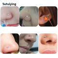 Sutuiying 1PC Titanium Nose Stud L-Shape Nariz Studs Screws Nose Ring Hoop Piercings Gem Nostril Earring Stud Piercings Fashion Jewelry. 