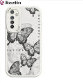 Jizetin for Realme X2 / Realme XT / OPPO K5 Back Cover Sketch Butterfly PU Leather For Girls Boys Soft Phone Case. 