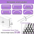 Flexible Bendable Ceiling Curtain Track, Ceiling Mount for Curtain Rail, Room Divider Ceiling Track for Curtains 9.8FT. 