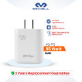 MICCELL 65 Watt Adapter | Three Port USB A To Type C | Fast Charging Support | 2 Years Replacement Guaranty | VQ-T12. 