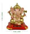 Beautiful Solar Lord Ganesh ji Moving Hands Showpiece Ganpati Bappa Statue for Decorative Home, Office,Gift, Idol for Car Dashboard,Gifting.. 