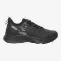 Black TBL Fabric Plain Design Sports Sneakers For Men. 