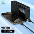 Green Turbo-20 Powerbank 20000mAh | 22.5W PD Fast Charging | Multiple Ports | Digital Display | Six Months Warranty | Dual USB Ports | Triple USB Output | Black & White. 