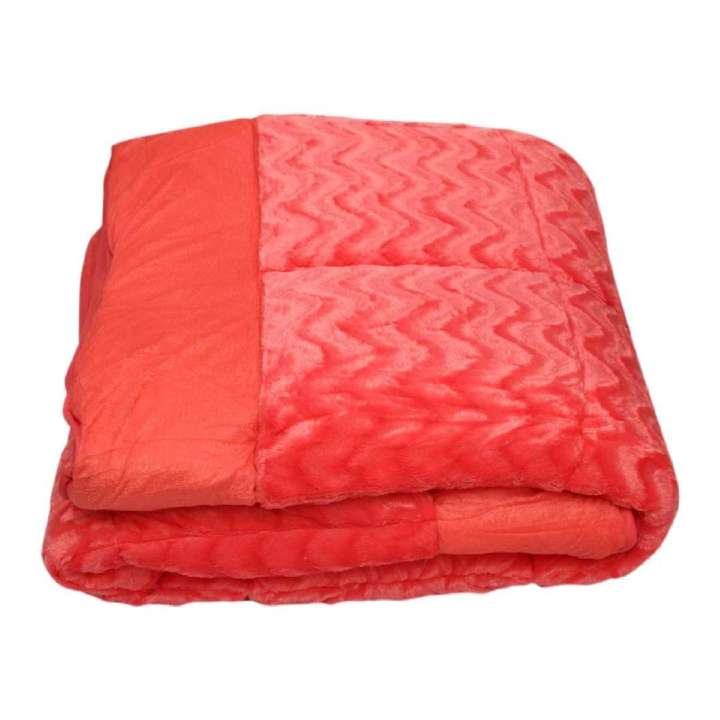 Pink Fiber Blanket Korean Quality