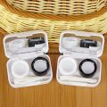 ABS Cartoon Animation Grind Portable Mini Contact Lens Case for Kit Holder Storage Eye Care Container with Mirror Lenses Box. 