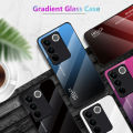 Vantime Case for vivo V27 5G Glossy Glass Gradient Back Hard Shockproof Casing. 