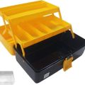 Tool Box Organizer and Storage Plastic Toolbox with Tray & Divider 3-Layer Multi-Function Portable for Home Office Car Trunk. 