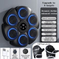 Special Offer Music Boxing Machine Smart Bluetooth Wall Mounted Boxing Puncher Type C Charging RGB Light 6 Targets Boxing Trainer Kids Adults. 