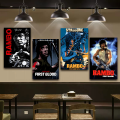 Study room wall decoration HD quality poster movie Rambo first drop of blood white paper poster wall art painting from. 