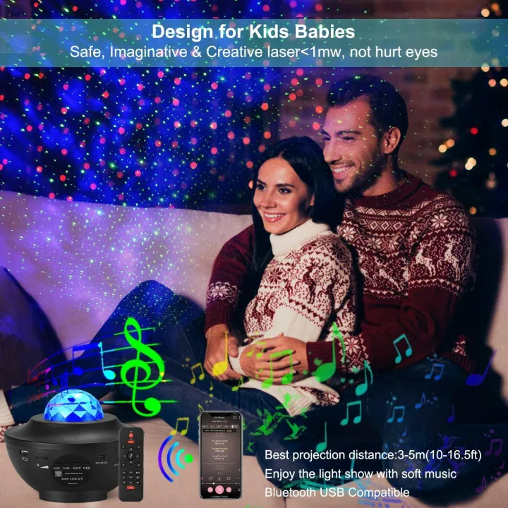 Galaxy%20Light%20Bluetooth%20Remote%20Control%20Starry%20Projection%20Star%20Projector%20Night%20Lamp%20With%20MP3%20Speaker%20-%20Image%203