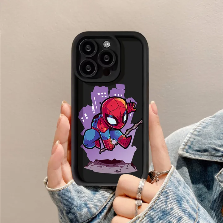 Marvel%20Spider-Man%20Phone%20Case%20Compatible%20For%20IPhone%2011%20XR%2014%2013%2015%2012%2011%20Pro%20Max%207Plus%207%206%208%206S%20Plus%20X%20XS%20MAX%20Captain%20America%20Shockproof%20Cover%20-%20Image%202