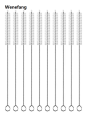 Wenefang Stainless steel baby bottle straw brush 175mm baby Luxury bottle spiral tube brush Soft bristle straw brush. 