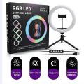 RGB LED Soft Ring Light MJ-26 (26 CM) with Stand. 