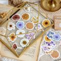 Sweet Journal 46PCS Poems from Flowers Series Stickers Album Diary Journal Decorative Crafts Scrapbooking DIY Boxed Sticker. 