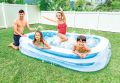 Intex Swim Center Family Inflatable Pool, 103" X 69" X 22", for Ages 6+ With Pump. 