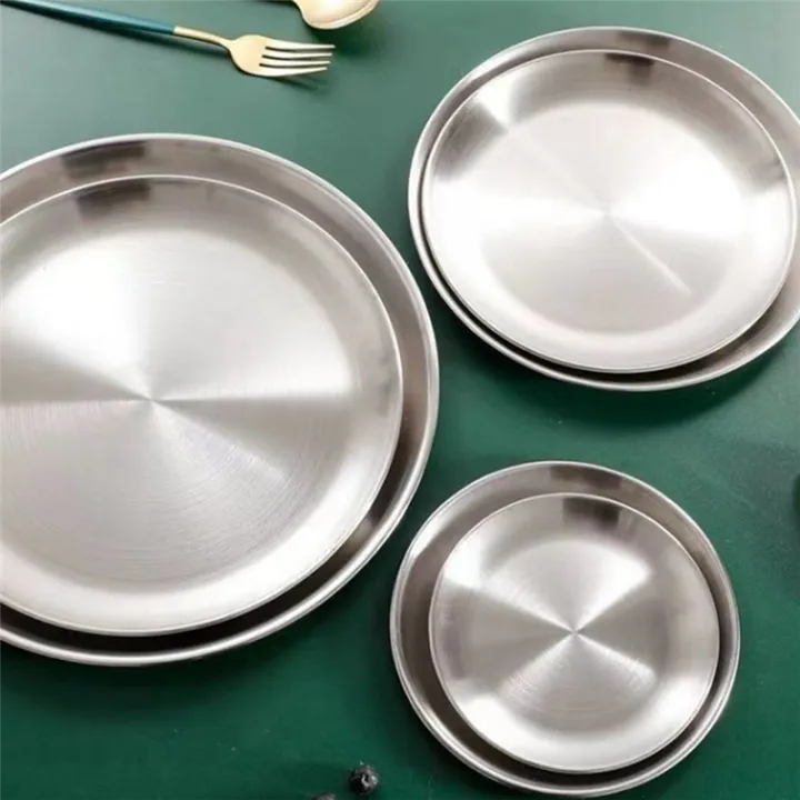 Stainless%20Steel%20Bone%20Spitting%20Dish%20Silver%20Shallow%20Tray%20Metal%20Dining%20Disc%20Round%20Plate%20Dessert%20Tableware%20-%20Image%205